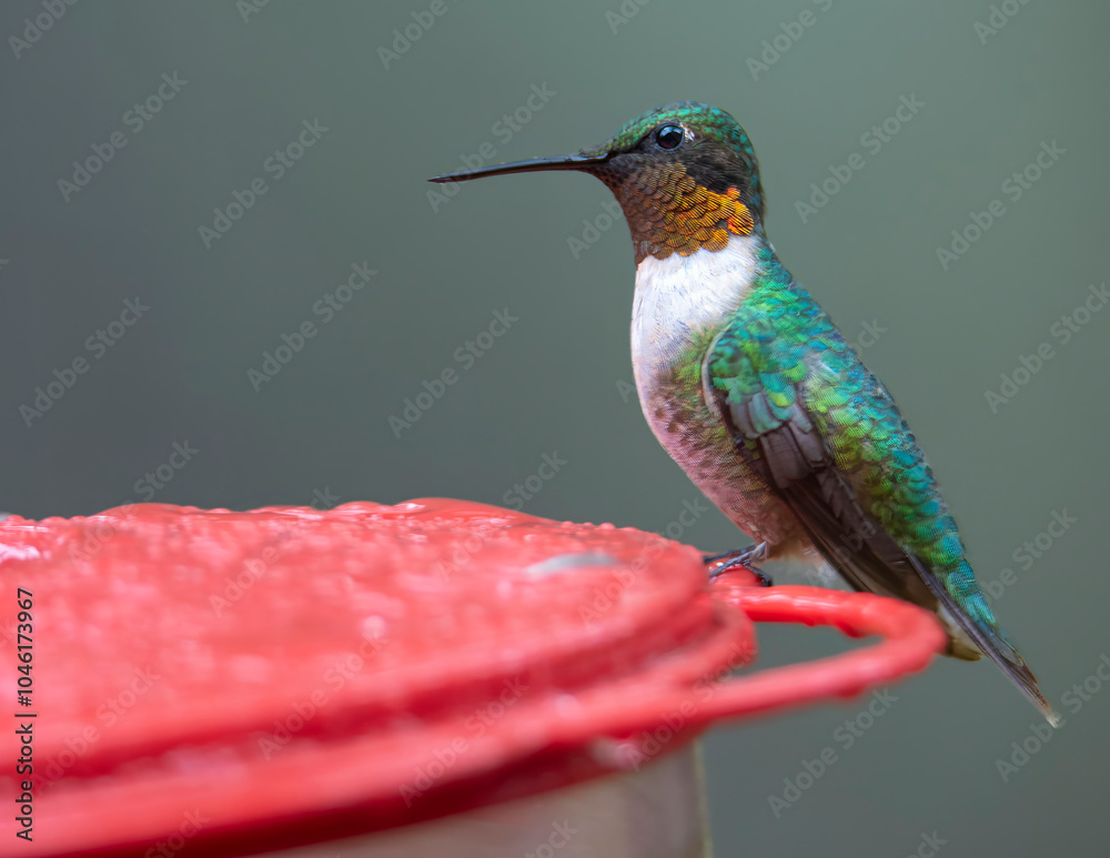 Obraz premium Ruby Throated Hummingbird