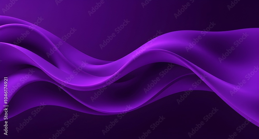 Naklejka premium abstract 3d rendered purple waves background 