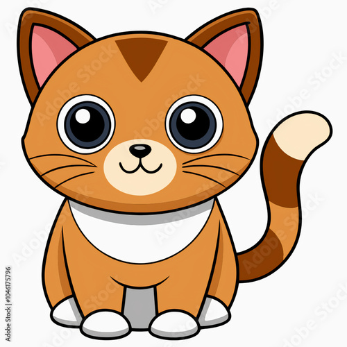 cartoon, animal, cat, vector, illustration, dog, puppy, pet, cute, character, brown, pets, mammal, fun, funny, smile, baby, kitten, art, bear, cheerful, tail, happy, drawing, isolated