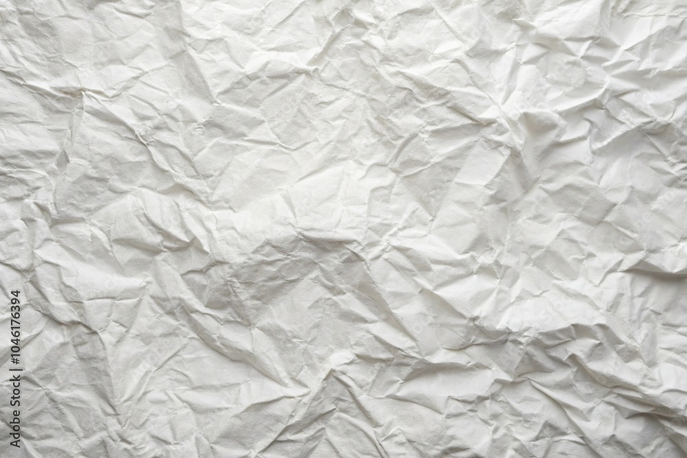 White creased paper tissue texture background from above White creased paper tissue texture background from above