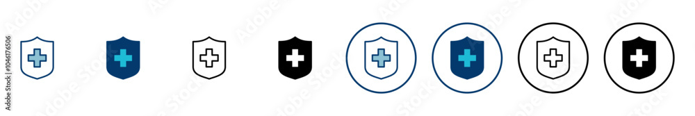 Obraz premium Health insurance icon vector isolated on white background. Insurance health document icon