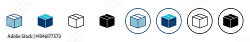 Box icon vector isolated on white background. Cardboard box, packaging open. Box vector icon