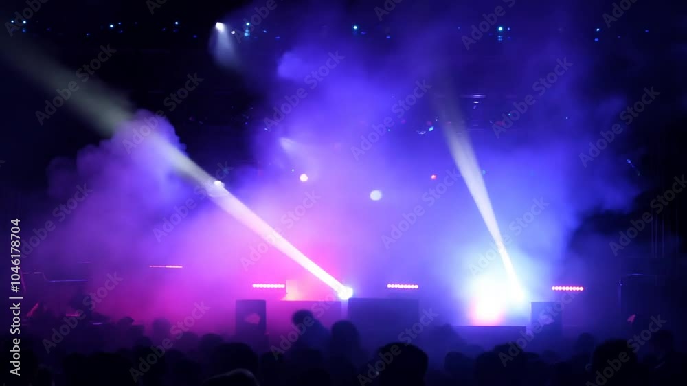 spotlights disco ideal smoke scenes concert Vibrant blinking flashing spotlight light hall stage dynamic party background music event colourful illumination atmosphere entertainment nightlife festive