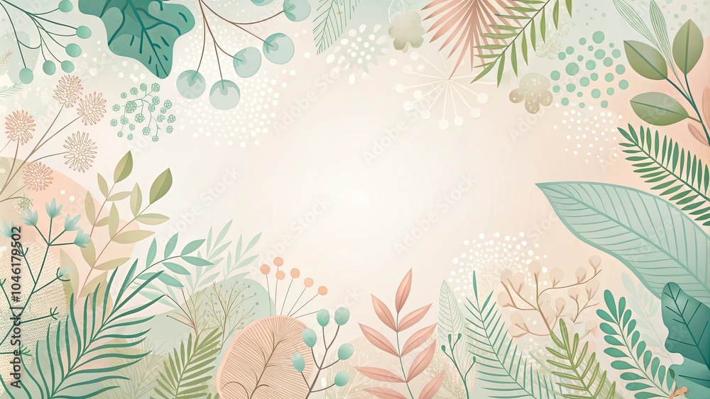 custom made wallpaper toronto digitalA serene canvas of delicate foliage and blossoming buds, creating an ethereal frame for dreams and aspirations.