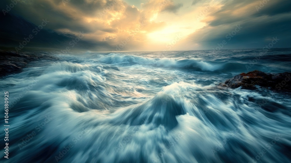 Ocean Waves Crashing on the Shore Ocean Waves Crashing on the Shore