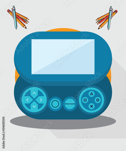 Joystick Game. Illustration oystick flat icon. Playing online