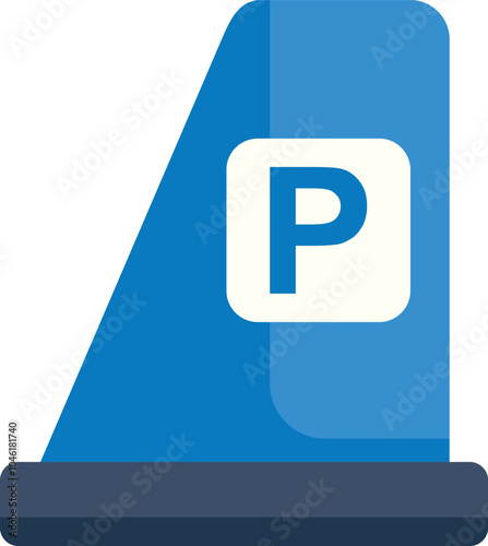 Blue parking sign indicating an area where parking a car or other vehicle is allowed