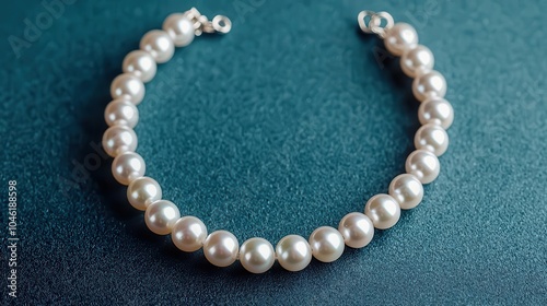 A delicate pearl anklet, a timeless and subtle accessory that adds elegance to any fashion look