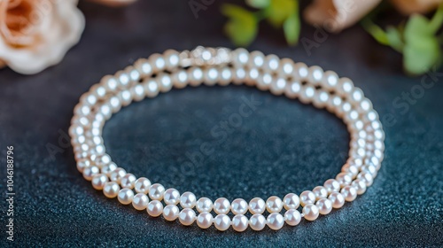 A multistrand pearl bracelet, offering timeless beauty and sophistication to any outfit