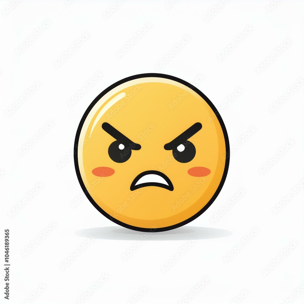 Fototapeta premium An angry emoticon illustration