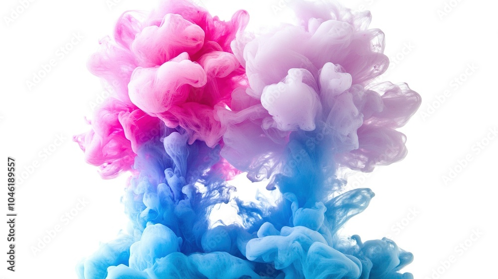 Fototapeta premium Abstract Colorful Ink Swirls in Water