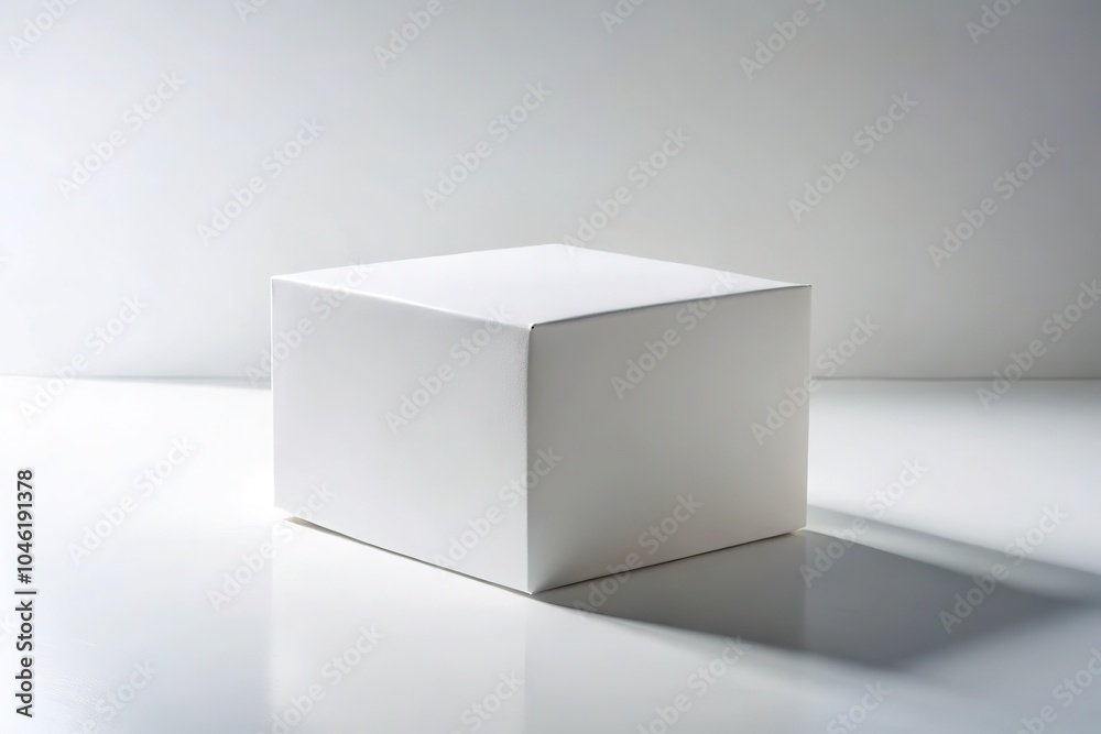 Blank White Box Mockup - Product Packaging Display on White Background 3D Rendering Blank White Box Mockup - Product Packaging Display on White Background 3D Rendering