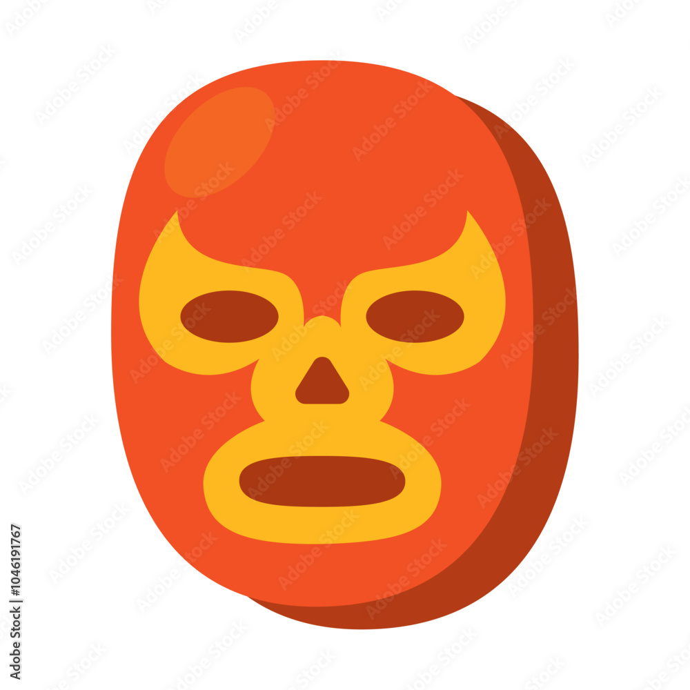 Luchador wrestling mask flat icon representing Mexican lucha libre Vector Luchador wrestling mask flat icon representing Mexican lucha libre Vector