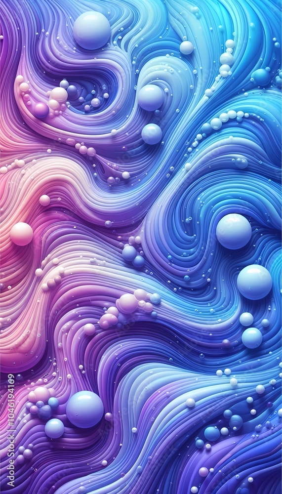 Soft liquid background image with big and small bubbles in purple and blue gradient colors Soft liquid background image with big and small bubbles in purple and blue gradient colors