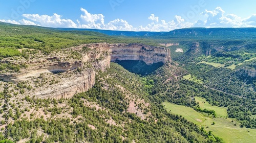 Scenic Canyon Landscape with Lush Greenery