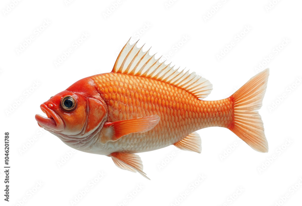 Fototapeta premium goldfish isolated on white background