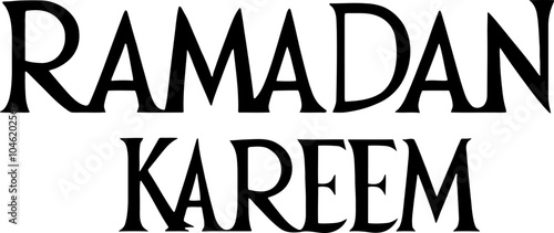 Handdrawn ramadan kareem text decoration