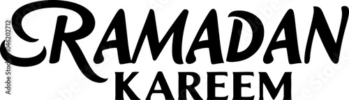Handdrawn ramadan kareem text decoration