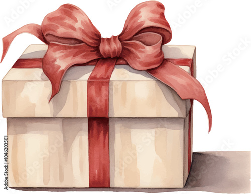 gift box with red ribbon