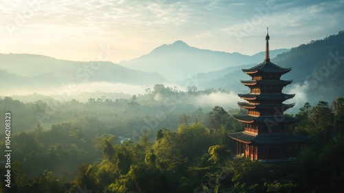 Pagoda in the Mist