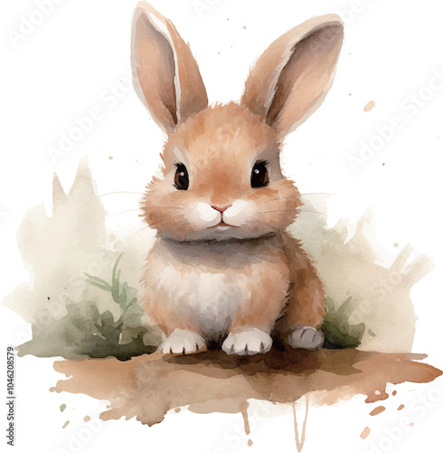 easter bunny with a basket of eggs