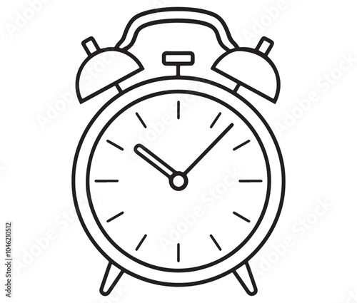 Alarm clock isolated on white. Alarm clock icon