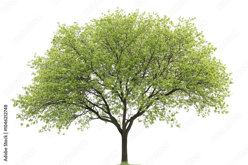 Green Tree with Lush Foliage and Branches