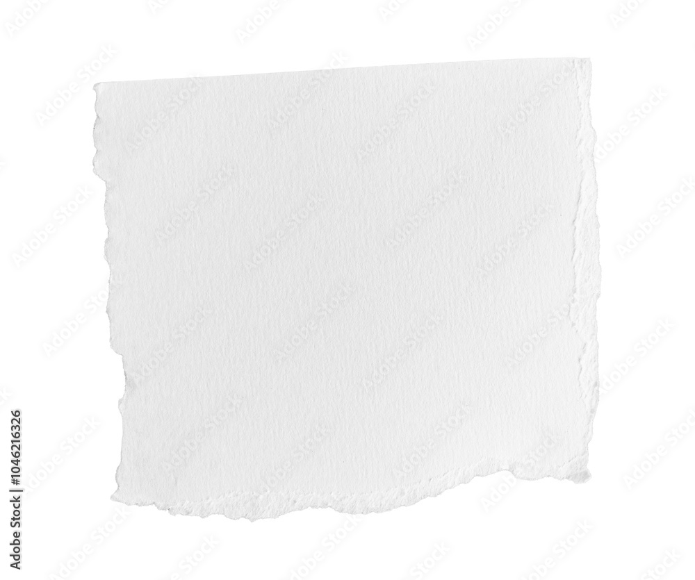 White ripped piece of paper isolated on transparent background PNG file White ripped piece of paper isolated on transparent background PNG file