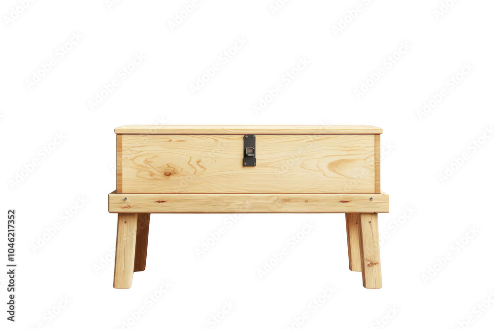 Wooden Storage Box with Metal Clasp and Legs Wooden Storage Box with Metal Clasp and Legs