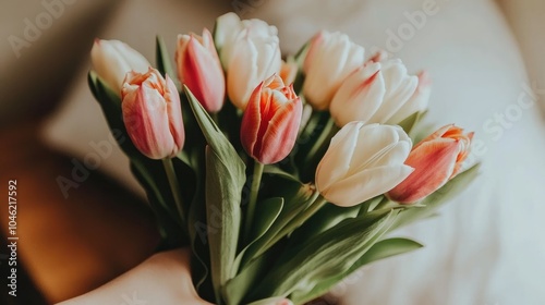 Wallpaper Mural Beautiful Tulip Bouquet in Soft Natural Light Torontodigital.ca