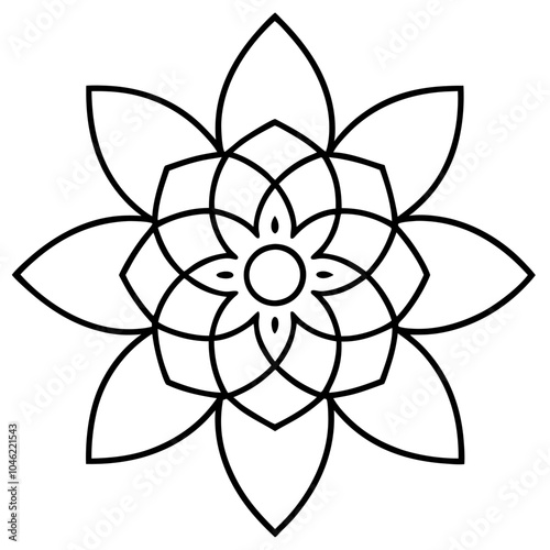 Beautiful mandala vector illustration.