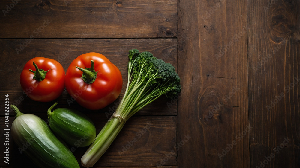 Fresh vegetables on wood table Fresh vegetables on wood table