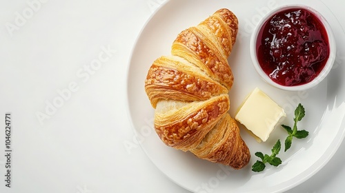 croissant with jam