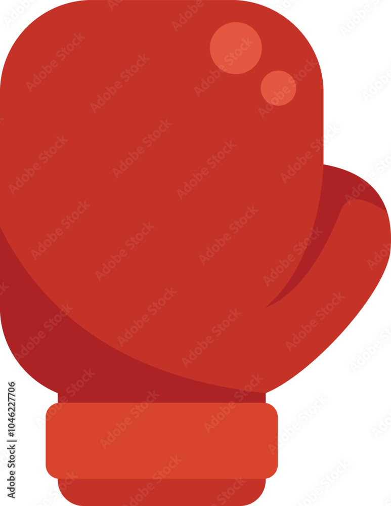 Red boxing glove striking a powerful punch in boxing match Red boxing glove striking a powerful punch in boxing match