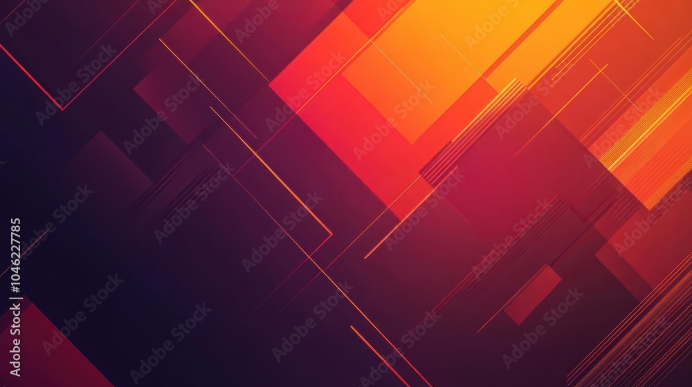 Naklejka premium An abstract background with random geometric patterns in bold hues