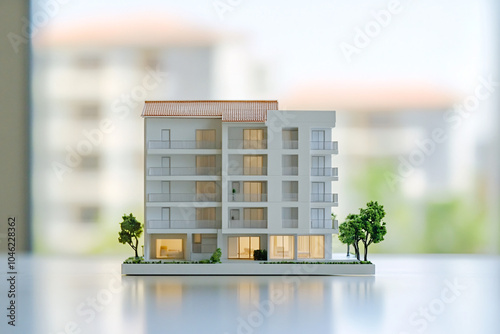 Modern Apartment Building Model - Architectural Design