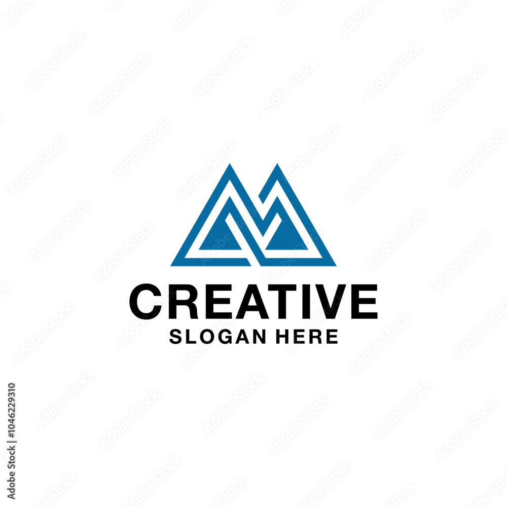 mountain letter M logo design... mountain letter M logo design...