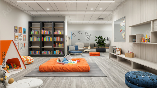 a contemporary special needs room with sensory