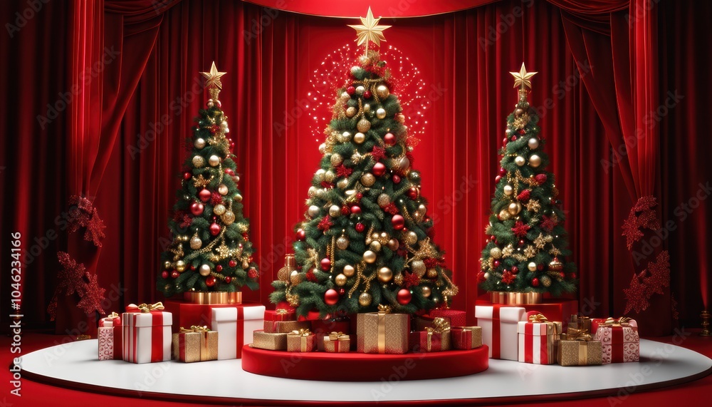 Obraz premium Christmas tree fir with baubles