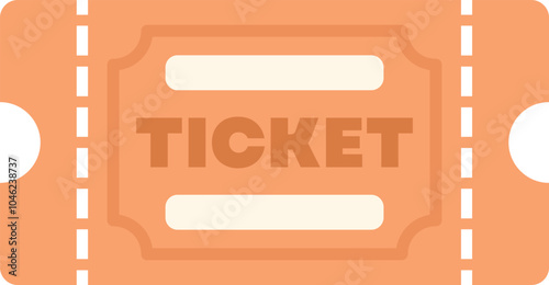 Simple retro style ticket granting admission to an event