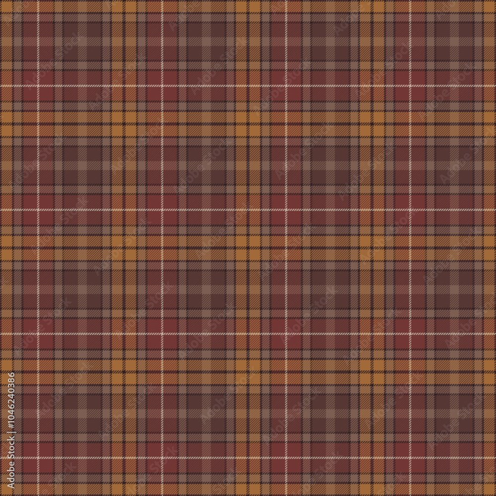 Fototapeta premium Coffee House Plaid Check Seamless Pattern - Cute plaid check repeating pattern design