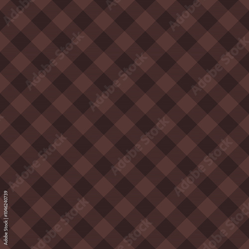 Coffee House Plaid Check Seamless Pattern - Cute plaid check repeating pattern design