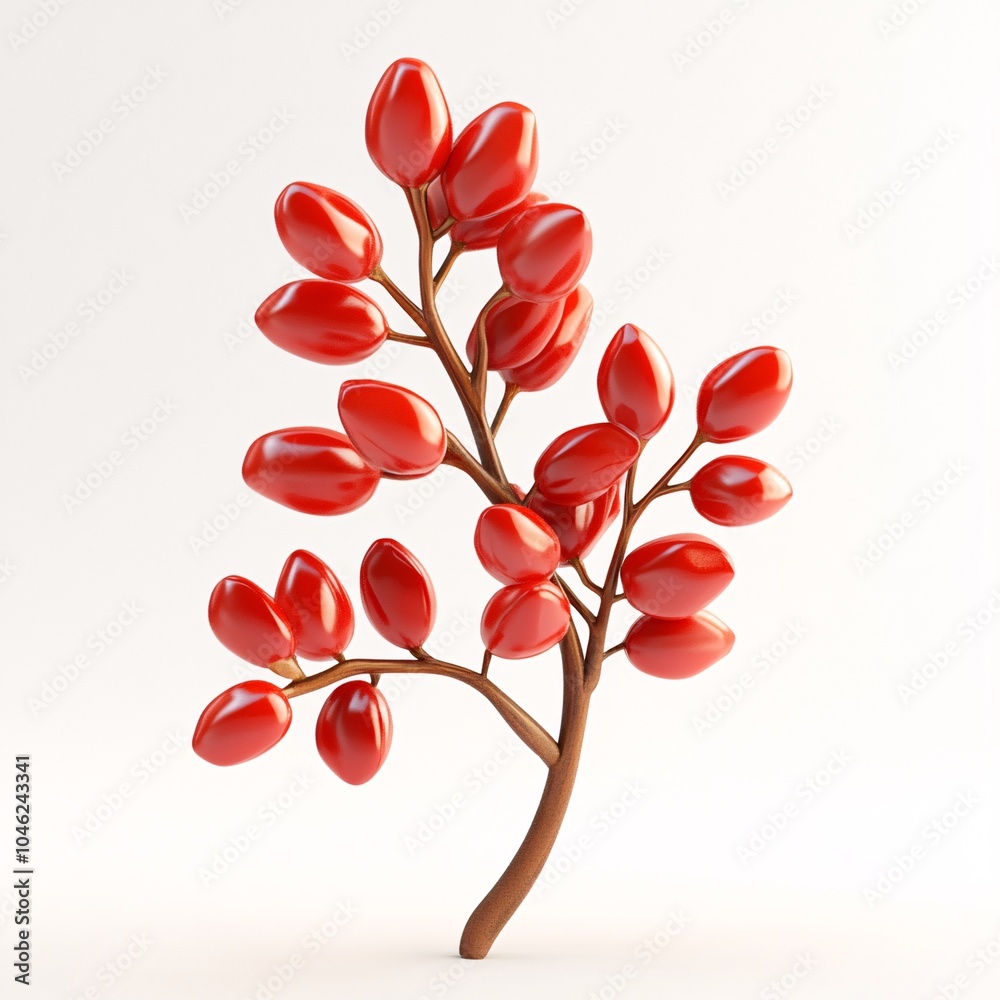 Vibrant Red Barberry Berries