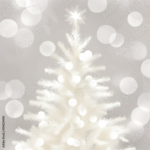 White Grey Christmas Tree