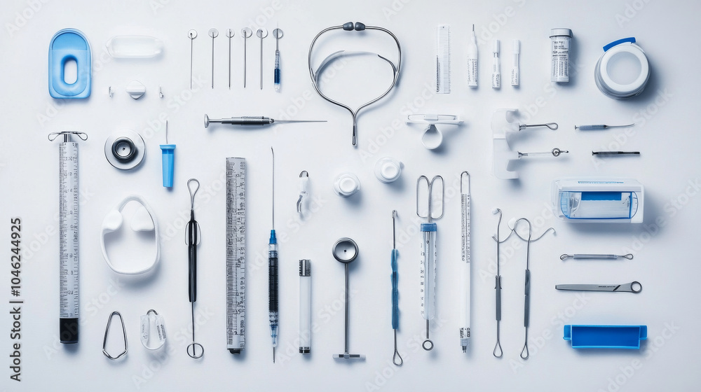 High-quality shot of medical equipment on a white background, isolated and sharp, clean presentation High-quality shot of medical equipment on a white background, isolated and sharp, clean presentation