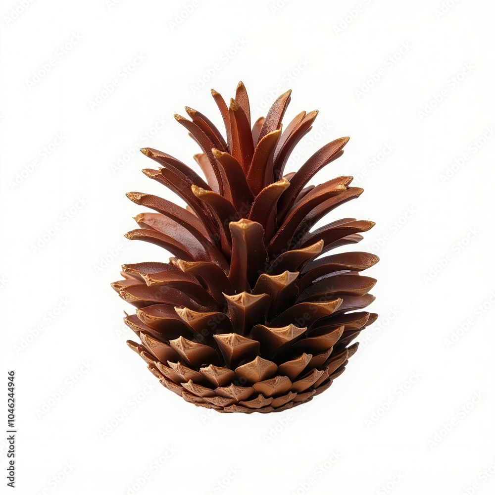 Pinecone, white isolate background Pinecone, white isolate background