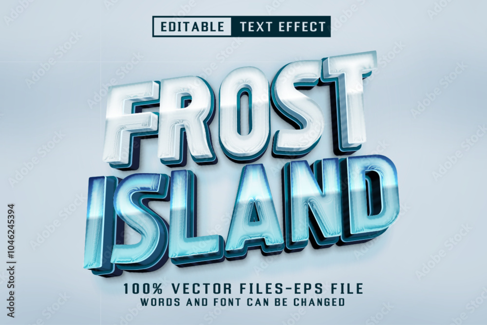 Frost Island 3d Text - Editable Text Effect
