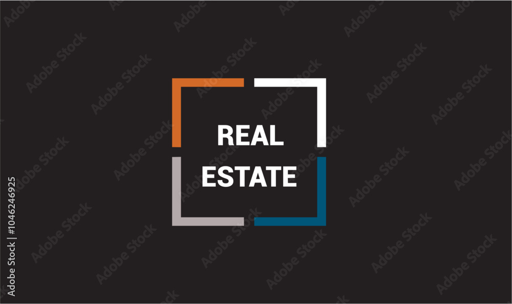 REAL STATE LOGO IN SQUARE WITH 4 COLORS REAL STATE LOGO IN SQUARE WITH 4 COLORS