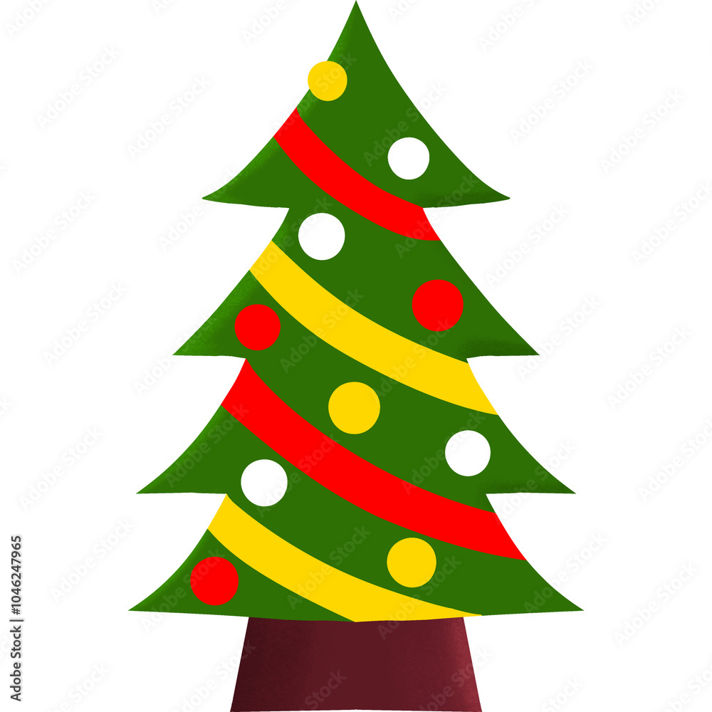 Obraz premium Flat Pine Tree