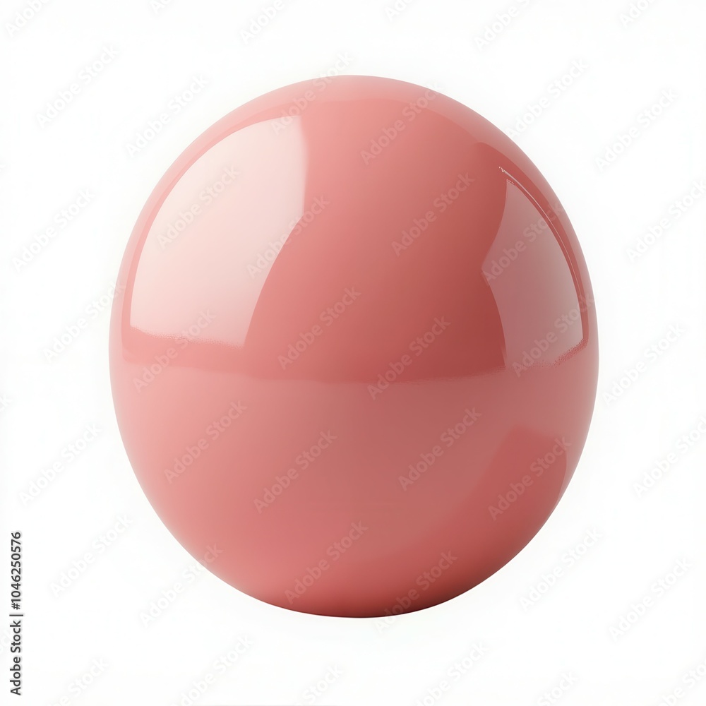Pink glossy sphere on white isolated background Pink glossy sphere on white isolated background